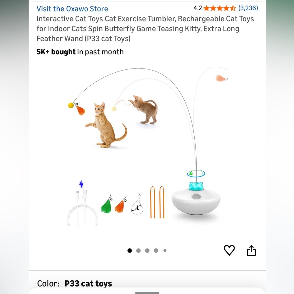 Vibrant Feather Cat Teaser Toy